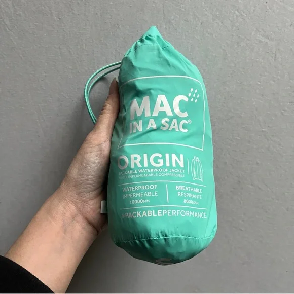 Mac in a Sac Origin II Packable Waterproof Jacket – Size S – Tiffany/Mint - Picture 9 of 11